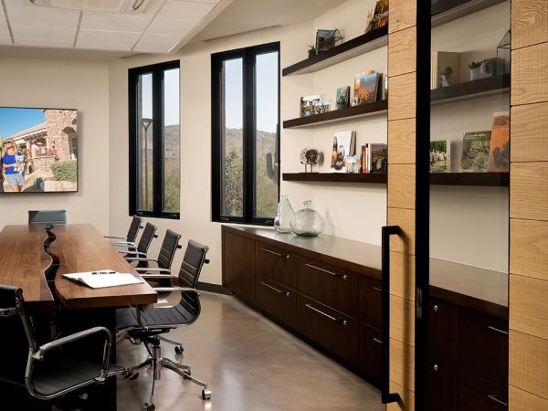 Conference Room with wood table